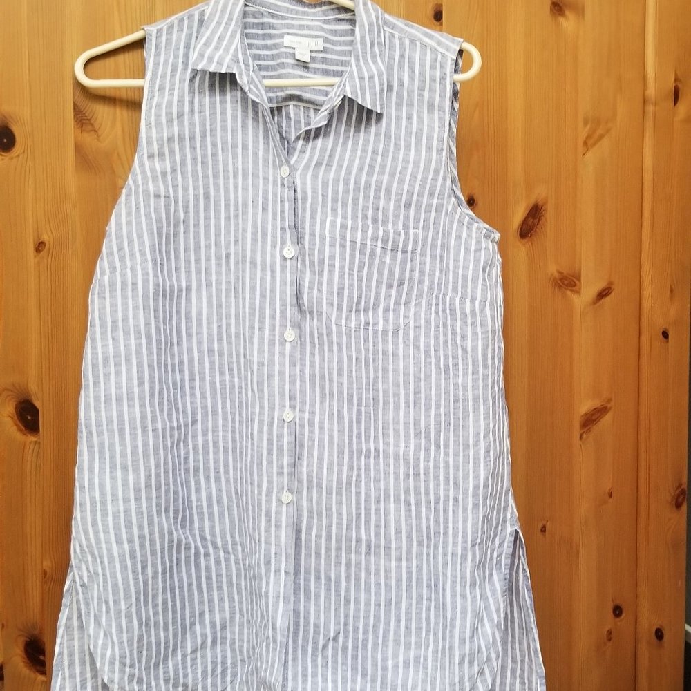 J.Jill Linen sleeveless tunic top - S